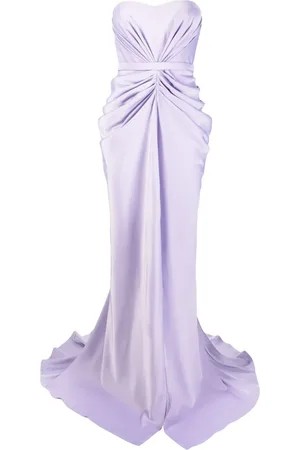 Ana Radu Robe-bustier longue à fronces