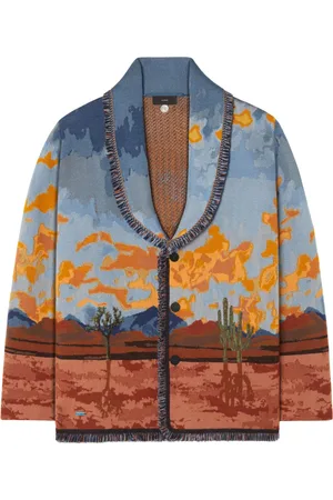 Alanui Cardigan en maille à imprimé paysage