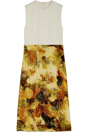 Jil Sander Robe en jacquard à coupe mi-longue