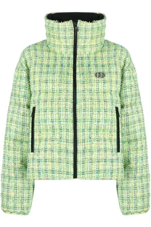 Karl Lagerfeld Doudoune en tweed à fermeture zippée