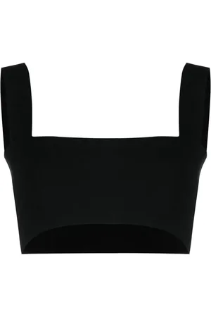 Victoria Beckham Haut crop à encolure carrée