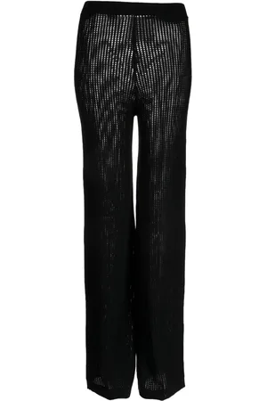 Cynthia Rowley Pantalon en maille à taille haute