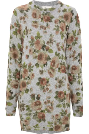 BLUMARINE Robe à fleurs en intarsia