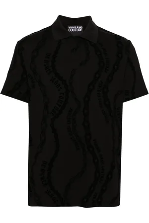 VERSACE Polo à imprimé floqué