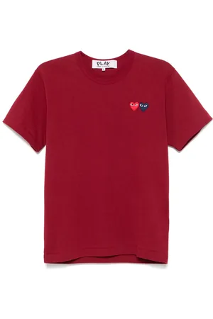 Comme des Garçons T-shirt en coton à patch cœur