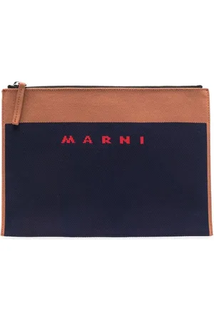 Marni Pochette à logo imprimé