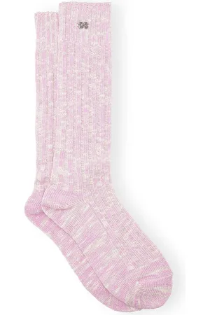 Ganni Chaussettes en maille nervurée