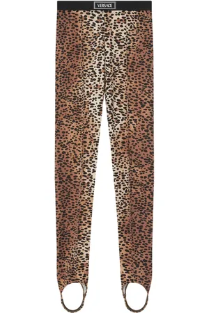 VERSACE Legging à motif léopard