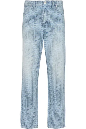 Balmain Jean droit à motif monogrammé