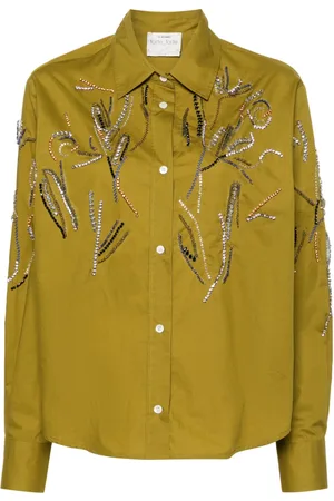FORTE FORTE Chemise en popeline à ornements en cristal