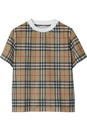 Burberry 格纹网眼 T 恤衫