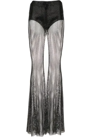 GIUSEPPE DI MORABITO Pantalon palazzo à maille ajourée
