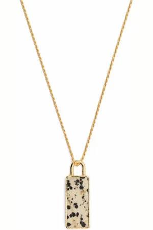 Missoma Collier Fused à pendentif en jaspe