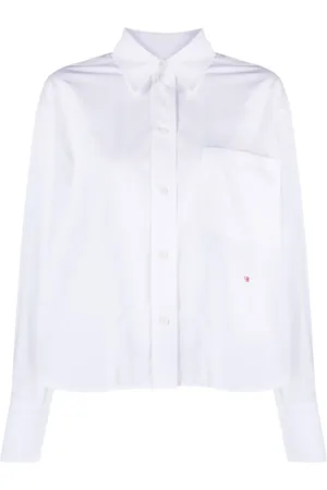 Victoria Beckham Chemise en popeline à logo brodé