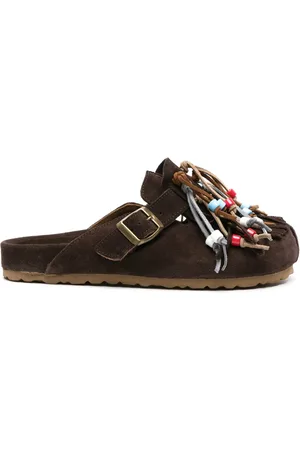 Scarosso Mules en daim Gea à glands