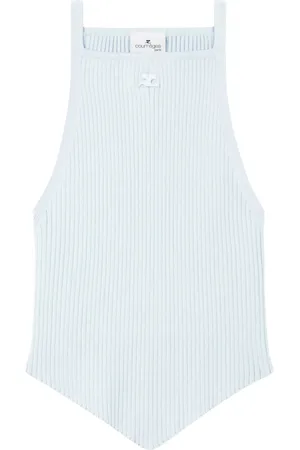 Courrèges Débardeur Pointy en maille nervurée