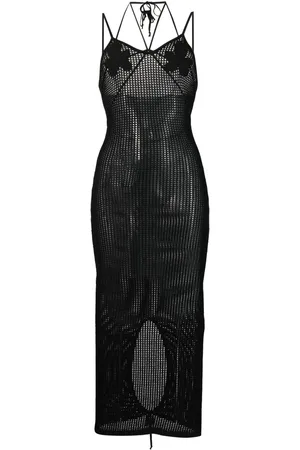 ANDREADAMO Robe en maille ajourée à coupe mi-longue