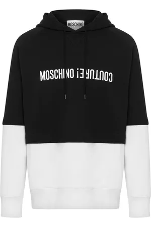 Moschino Hoodie en coton à design colour block