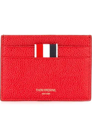 Thom Browne Porte-cartes en cuir grainé