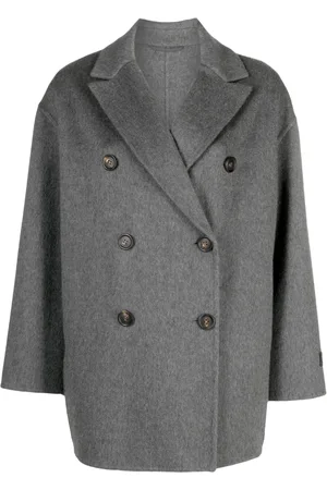 Brunello Cucinelli Manteau en cachemire à boutonnière croisée