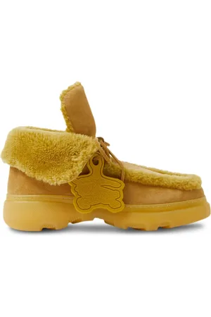 Burberry Bottes Creeper en peau lainée
