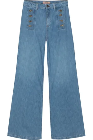 Twin-Set Jean évasé à taille haute