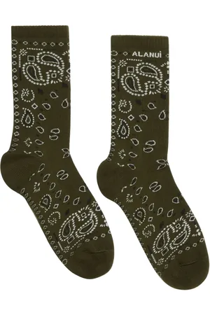 Alanui Chaussettes à imprimé banana