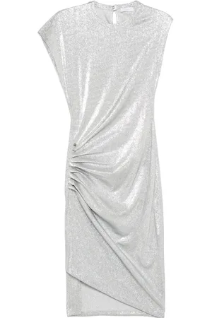 Paco rabanne Robe courte drapée à design asymétrique