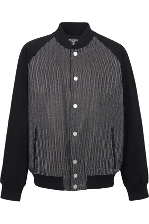 Balmain Veste bomber à ornements strassés