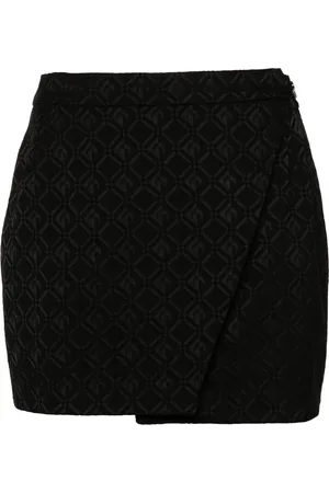 Marine Serre Minijupe Moon Diamant en jacquard
