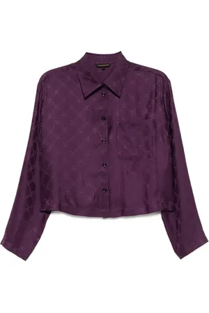 Kiki de Montparnasse Haut crop Handcuff en jacquard