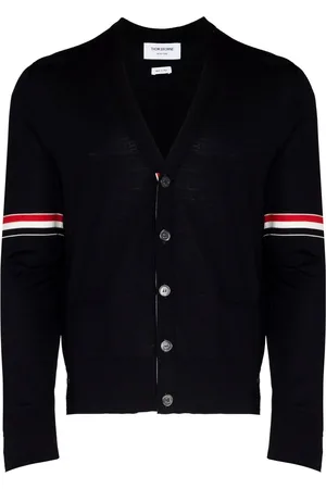 Thom Browne Cardigan en maille à bandes tricolores