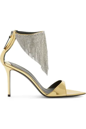 Giuseppe Zanotti Sandales Intriigo 90 mm à franges ornées de cristaux