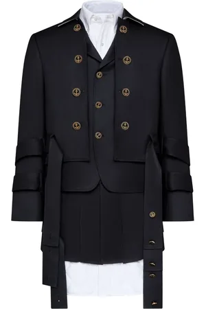 Thom Browne Veste à empiècements contrastants