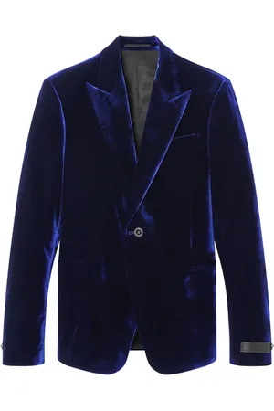 VERSACE Blazer en velours à simple boutonnage