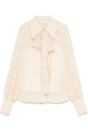 ZIMMERMANN Chemise en Georgette à détail de nœud