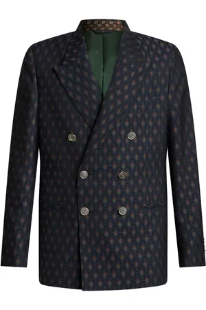 Etro Blazer croisé à fleurs en jacquard