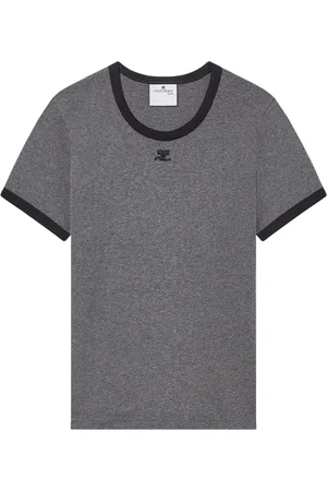 Courrèges T-shirt en coton à logo brodé