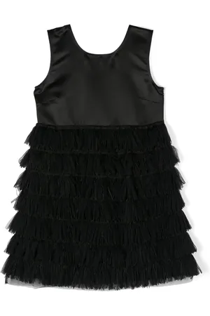 Twin-Set Robe courte en tulle à franges