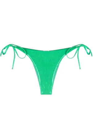 Moschino Bas de bikini noué à logo imprimé