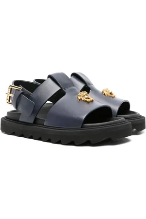 VERSACE Sandales en cuir à plaque Medusa