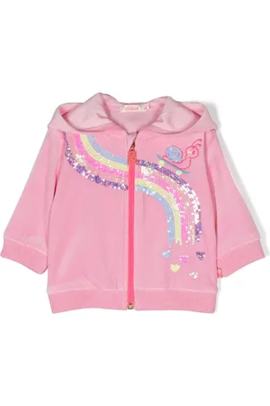 Billieblush Hoodie orné de sequins à rayures multicolores