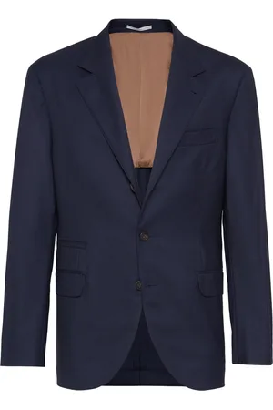 Brunello Cucinelli Blazer en laine vierge à simple boutonnage