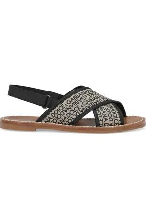 Dolce & Gabbana Sandales en toile à logo imprimé