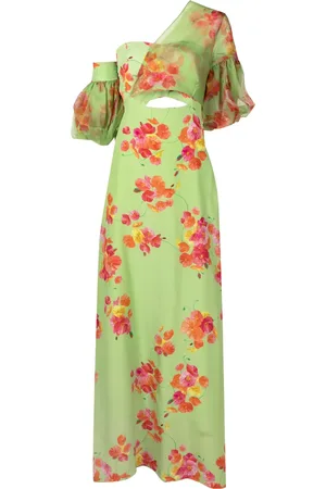Isolda Robe asymétrique Greta à fleurs