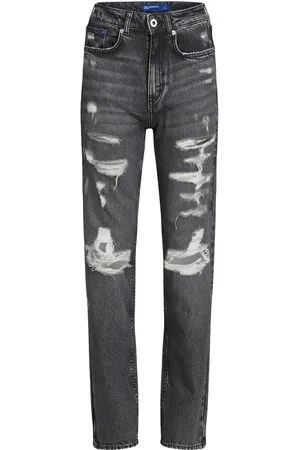 Karl Lagerfeld Jean droit à effet usé