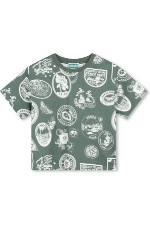 Kenzo T-shirt en coton à imprimé graphique