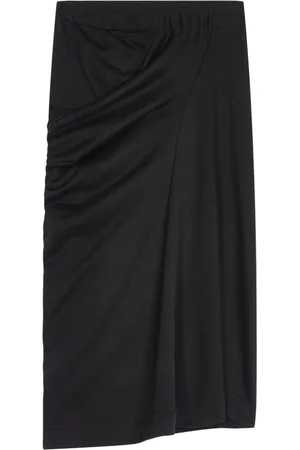 DRIES VAN NOTEN Jupe mi-longue drapée en coton