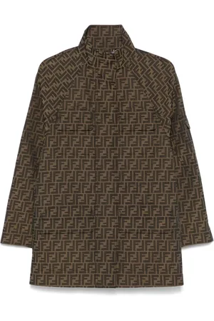 Fendi Manteau court en toile FF