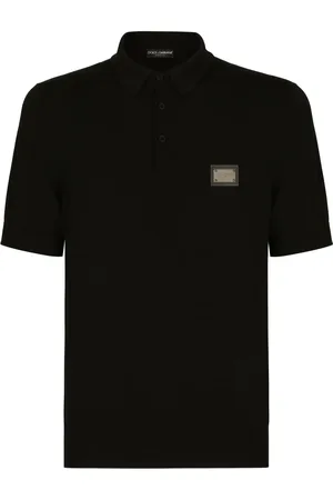 Dolce & Gabbana Polo en laine vierge à étiquette logo